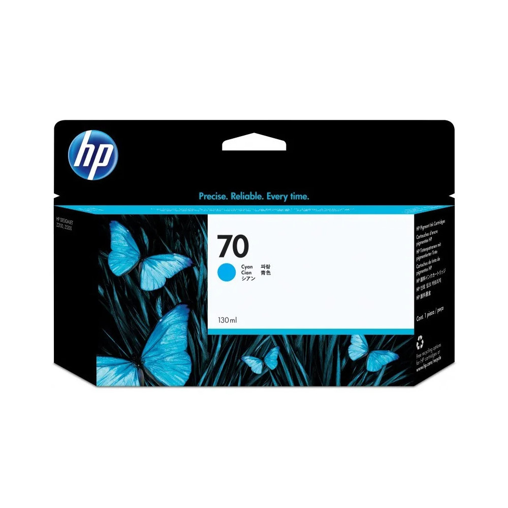 HP 70 CYAN - CARTOUCHE D'ENCRE HP D'ORIGINE (C9452A)
