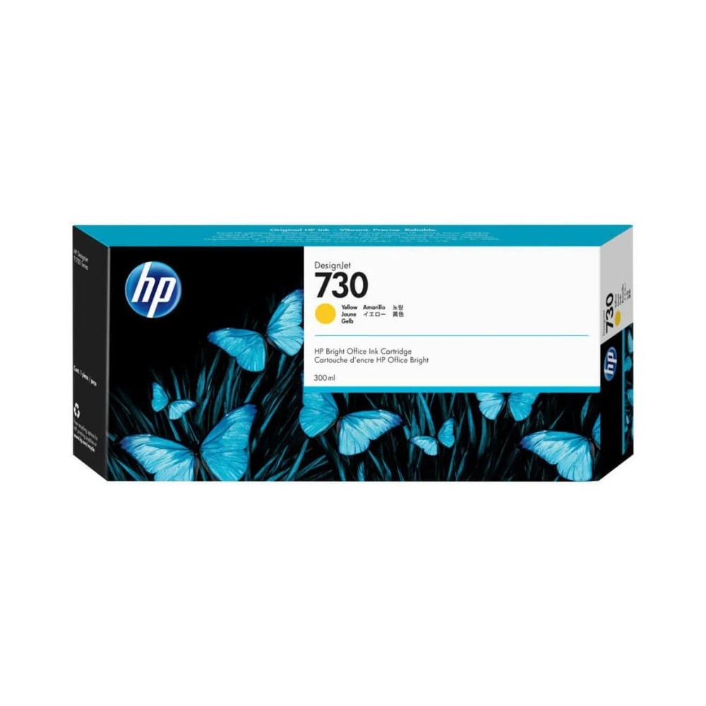 HP 730 JAUNE - CARTOUCHE D'ENCRE HP D'ORIGINE (P2V70A)