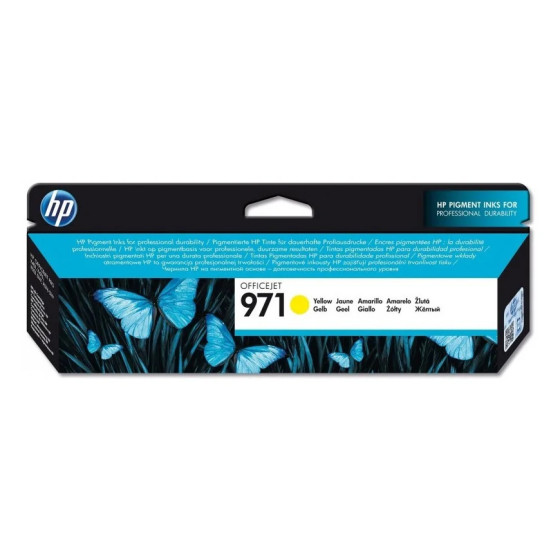 HP 971 JAUNE - CARTOUCHE D'ENCRE HP D'ORIGINE (CN624AE)