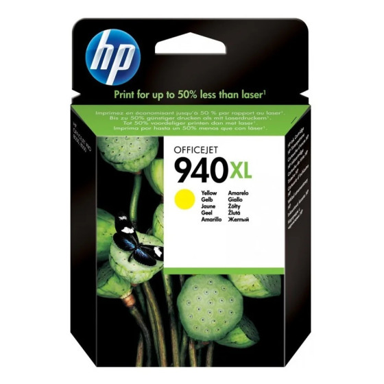 HP 940XL JAUNE - CARTOUCHE D'ENCRE GRANDE CAPACITÉ HP D'ORIGINE (C4909AE)