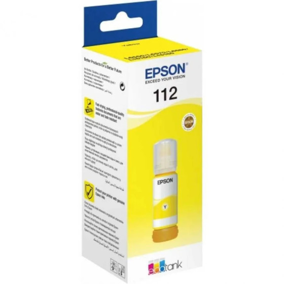 EPSON 112 JAUNE - BOUTEILLE D'ENCRE EPSON ECOTANK D'ORIGINE