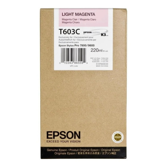 EPSON T603C ENCRE PIGMENT MAGENTA CLAIR SP 7800/9800 (C13T603C00)