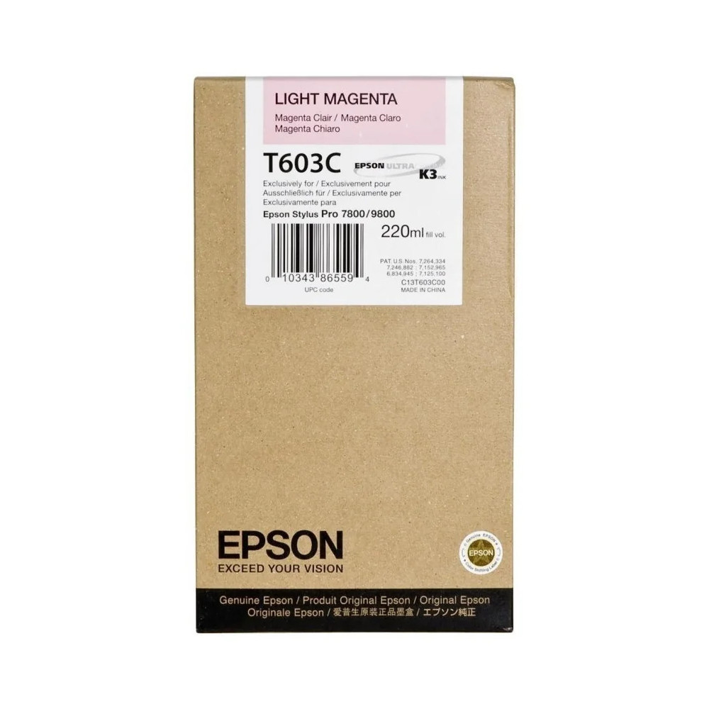 EPSON T603C ENCRE PIGMENT MAGENTA CLAIR SP 7800/9800 (C13T603C00)