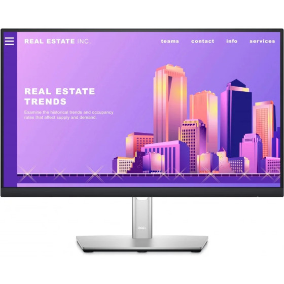 ÉCRAN 21,5" FULL HD DELL P2222H-3Y - FONCTIONS DE RÉGLAGE DE POSITION COMPLÈTES ET BORDURES ULTRA-FINES