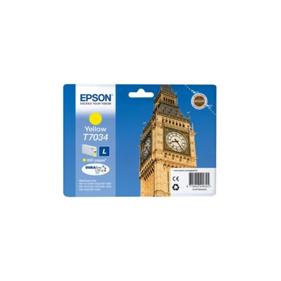 EPSON T7034 JAUNE - CARTOUCHE D'ENCRE EPSON "BIG BEN" D'ORIGINE (C13T70344010)