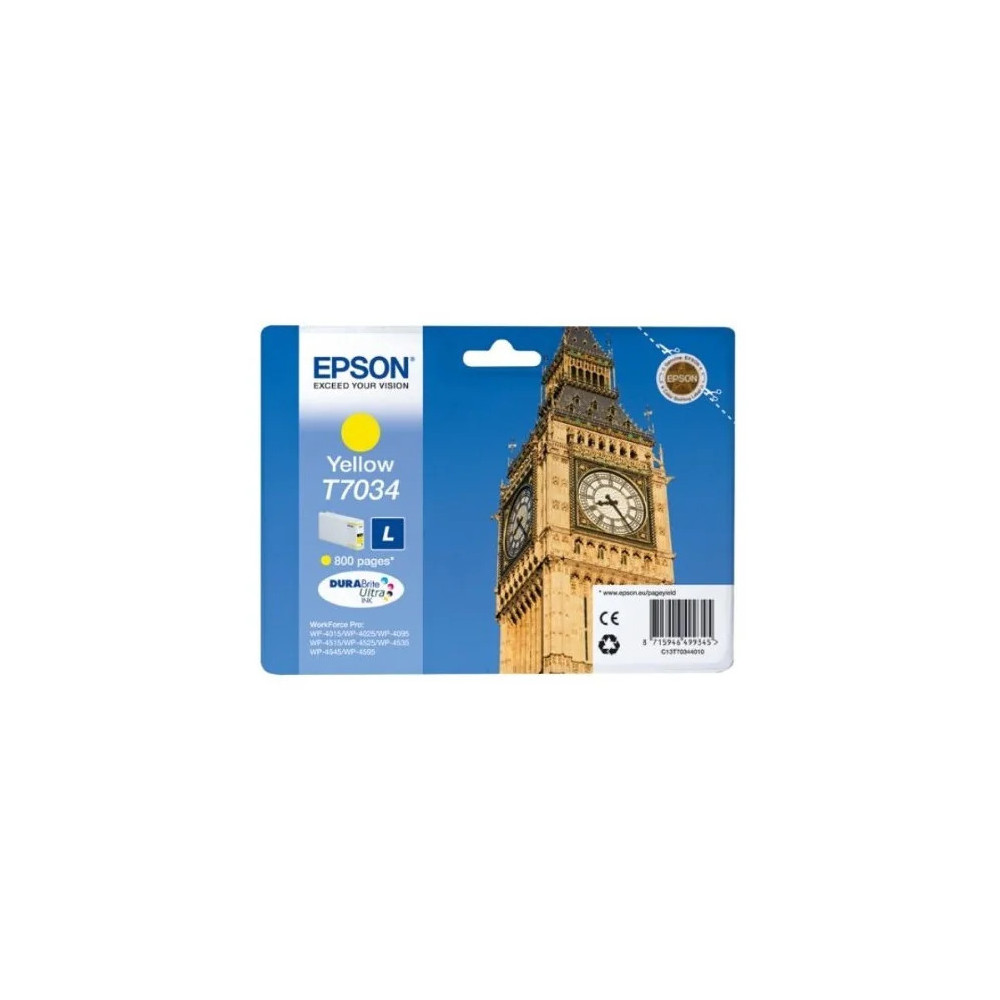 EPSON T7034 JAUNE - CARTOUCHE D'ENCRE EPSON "BIG BEN" D'ORIGINE (C13T70344010)