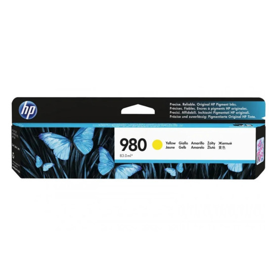 HP 980 JAUNE - CARTOUCHE D'ENCRE HP D'ORIGINE (D8J09A)