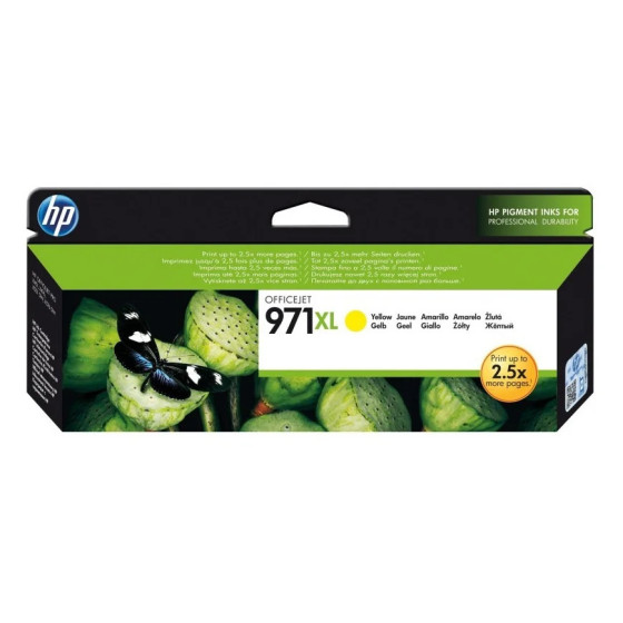 HP 971XL JAUNE - CARTOUCHE D'ENCRE GRANDE CAPACITÉ HP D'ORIGINE (CN628AE)