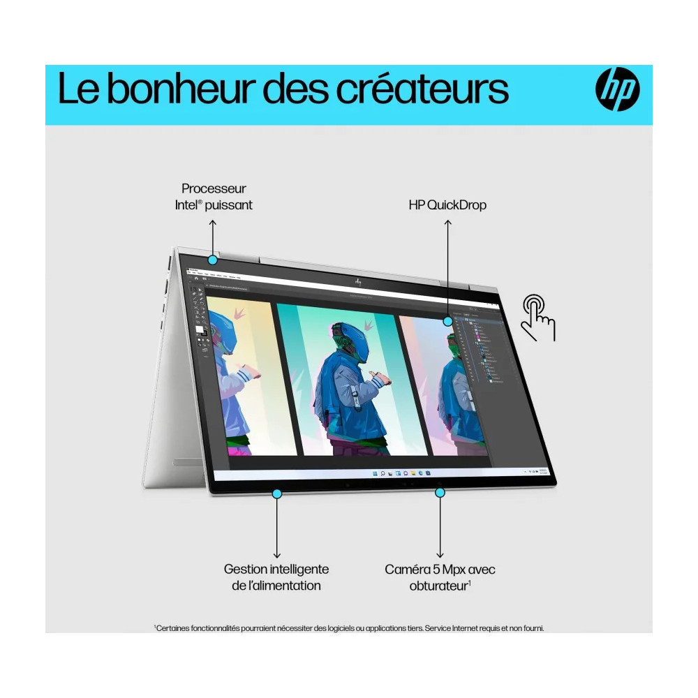 ORDINATEUR PORTABLE CONVERTIBLE HP ENVY X360 15-EW0002NK (6D6Y1EA)