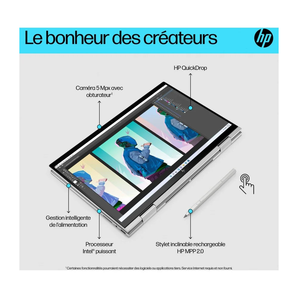 ORDINATEUR PORTABLE CONVERTIBLE HP ENVY X360 15-EW0002NK (6D6Y1EA)