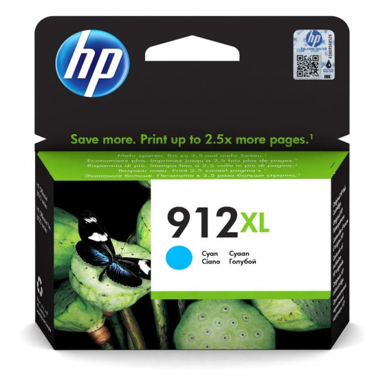 HP 912XL CYAN - CARTOUCHE D'ENCRE GRANDE CAPACITÉ HP D'ORIGINE (3YL81AE)