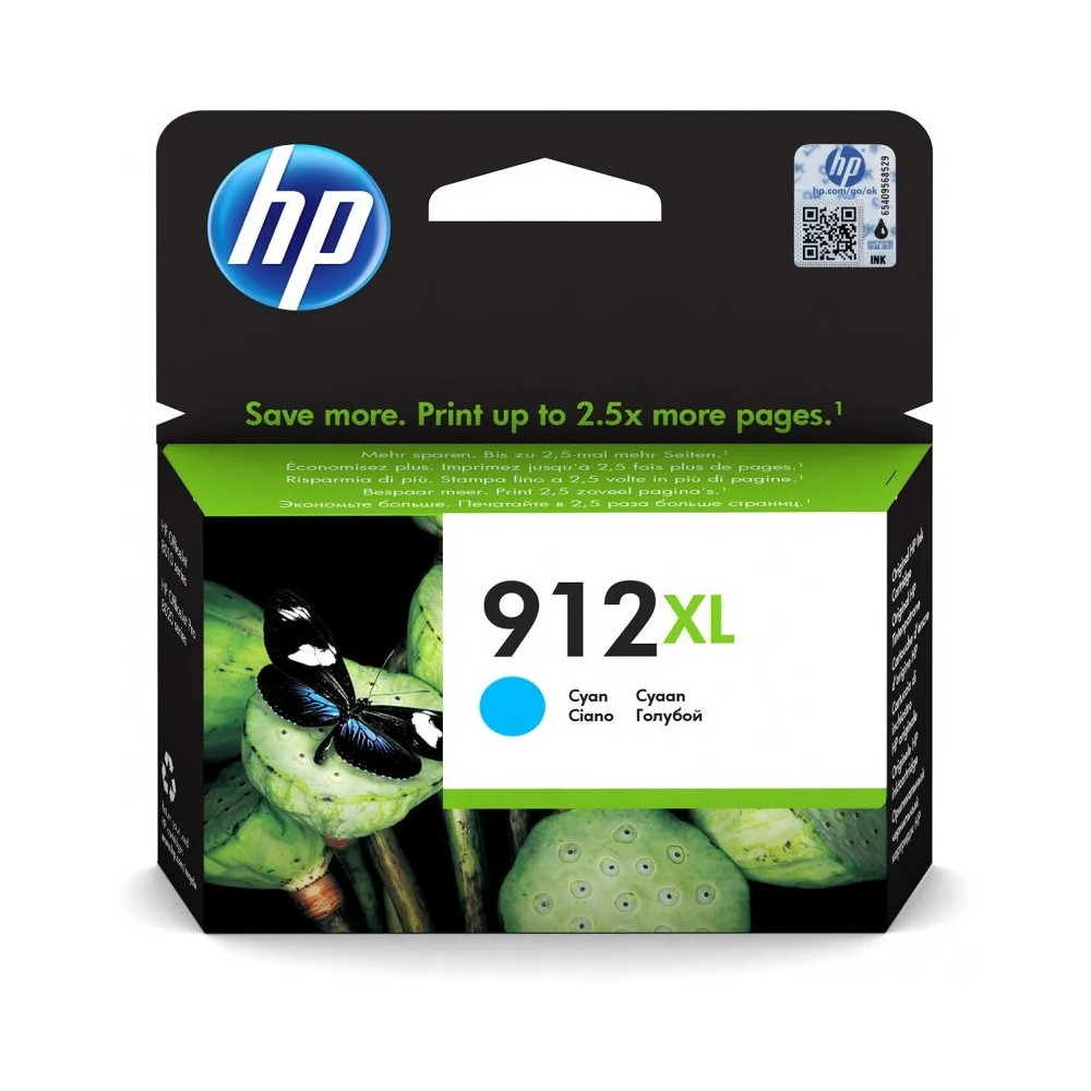 HP 912XL CYAN - CARTOUCHE D'ENCRE GRANDE CAPACITÉ HP D'ORIGINE (3YL81AE)