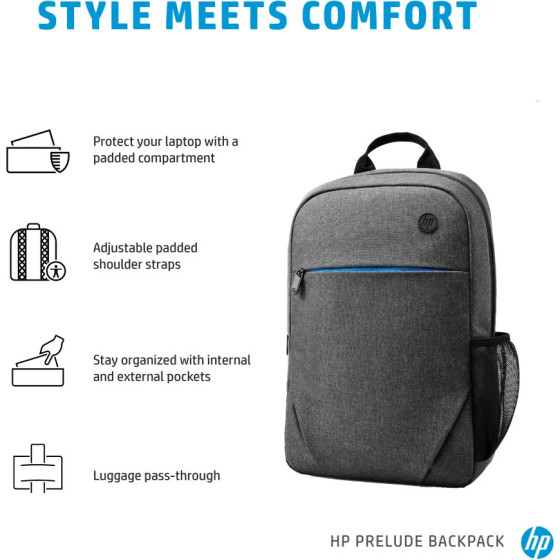 SAC À DOS HP PRELUDE 15,6" (1E7D6AA)