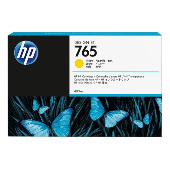 HP 765 JAUNE - CARTOUCHE D'ENCRE HP D'ORIGINE (F9J50A)