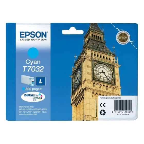 EPSON T7032 CYAN - CARTOUCHE D'ENCRE EPSON "BIG BEN" D'ORIGINE (C13T70324010)