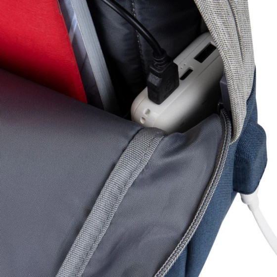 GREY/DARK BLUE ANTI-THEFT LAPTOP BACKPACK 15.6'' (7562)