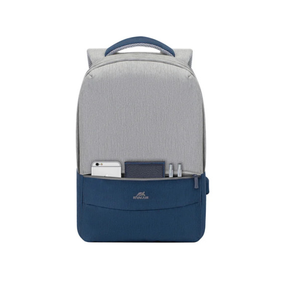 GREY/DARK BLUE ANTI-THEFT LAPTOP BACKPACK 15.6'' (7562)