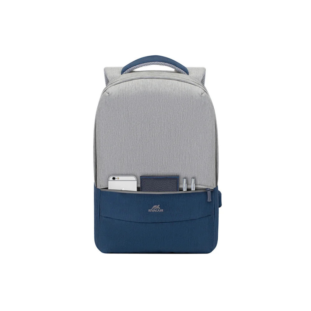 GREY/DARK BLUE ANTI-THEFT LAPTOP BACKPACK 15.6'' (7562)