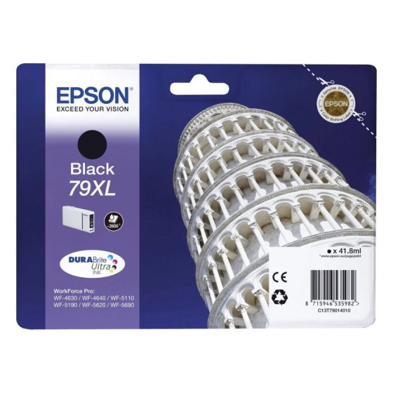 EPSON 79XL NOIR - CARTOUCHE D'ENCRE EPSON "TOUR DE PISE" D'ORIGINE (C13T79014010)