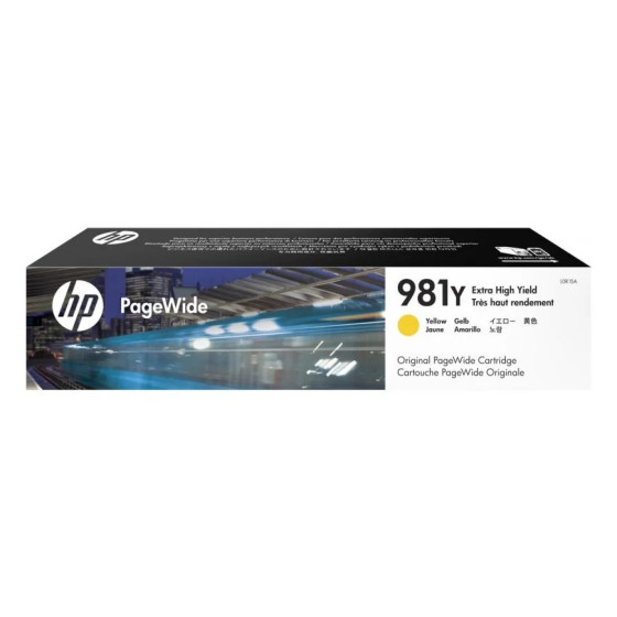 HP 981Y JAUNE - CARTOUCHE PAGEWIDE TRÈS HAUT RENDEMENT HP D'ORIGINE (L0R15A)