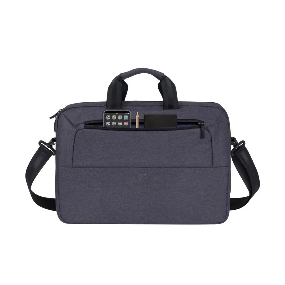 SACOCHE RIVACASE NOIRE À BANDOULIÈRE SUZUKA 7730 POUR ORDINATEURS PORTABLES 15.6" (7730BLACK)
