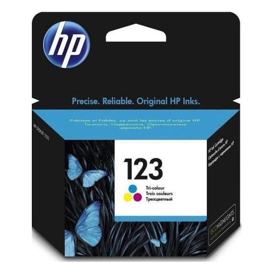 HP 123 TROIS COULEURS - CARTOUCHE D'ENCRE HP D'ORIGINE (F6V16AE)