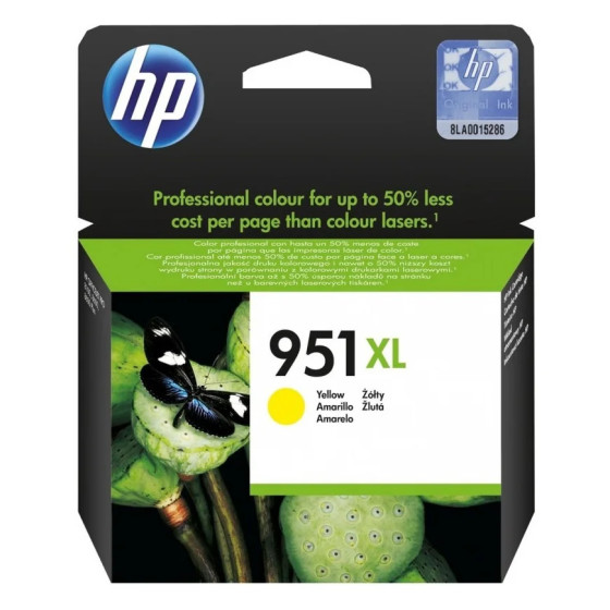 HP 951XL JAUNE - CARTOUCHE D'ENCRE GRANDE CAPACITÉ HP D'ORIGINE (CN048AE)