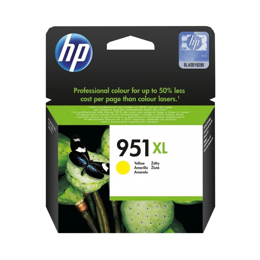 HP 951XL JAUNE - CARTOUCHE D'ENCRE GRANDE CAPACITÉ HP D'ORIGINE (CN048AE)