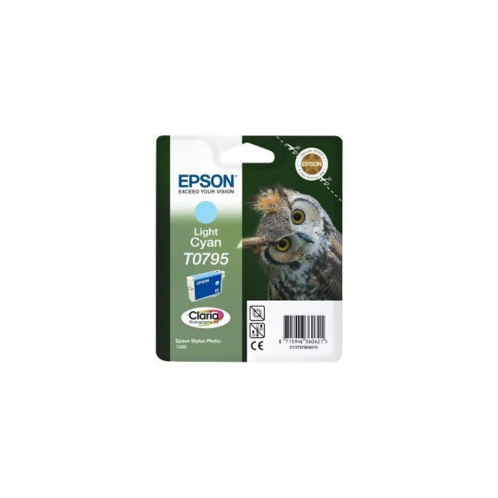 CARTOUCHE D'ENCRE EPSON "CHOUETTE" CYAN CLAIR (C13T07954010)