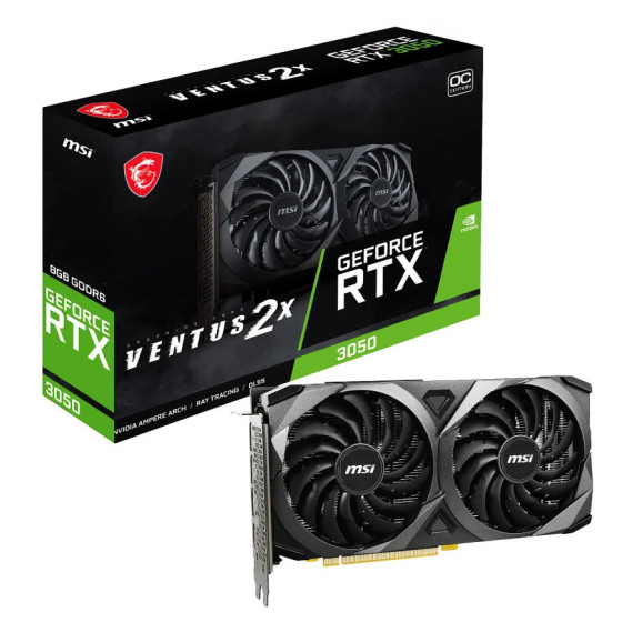 CARTE GRAPHIQUE GEFORCE RTX 3050 VENTUS 2X 8G OC TBD (MSI_CG_912-V397-431)