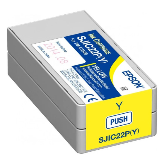 EPSON SJIC22P JAUNE - CARTOUCHE D'ENCRE EPSON D'ORIGINE (C33S020604)