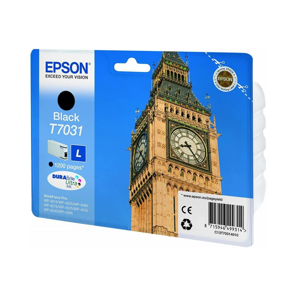 EPSON T7031 NOIR - CARTOUCHE D'ENCRE EPSON "BIG BEN" D'ORIGINE (C13T70314010)