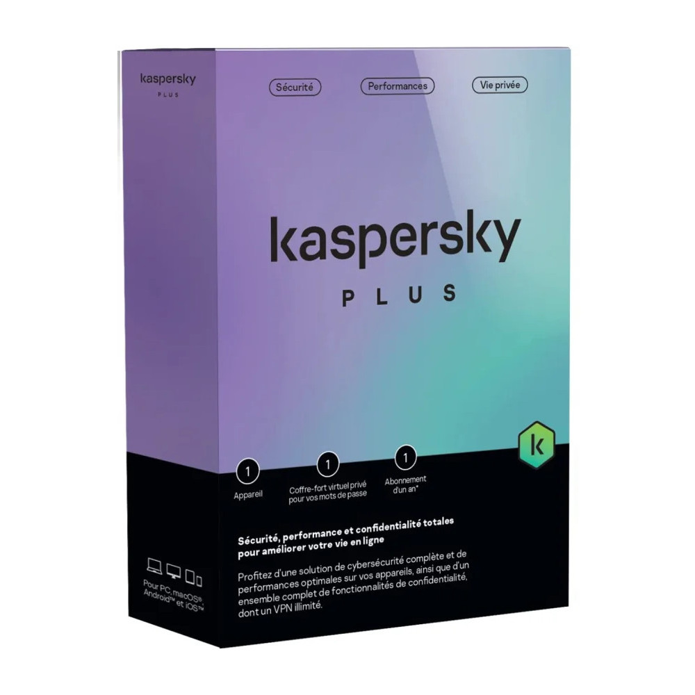 Kaspersky Plus (Internet Security) - 1 Poste / 1 an (KL10428BAFS-FF...