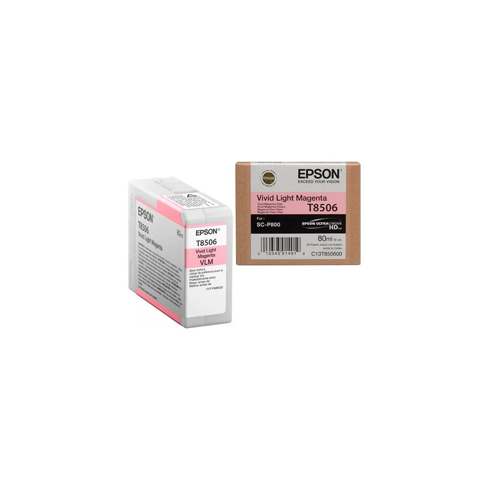EPSON T850600 VIVID MAGENTA CLAIR - CARTOUCHE D'ENCRE EPSON D'ORIGINE (C13T850600)