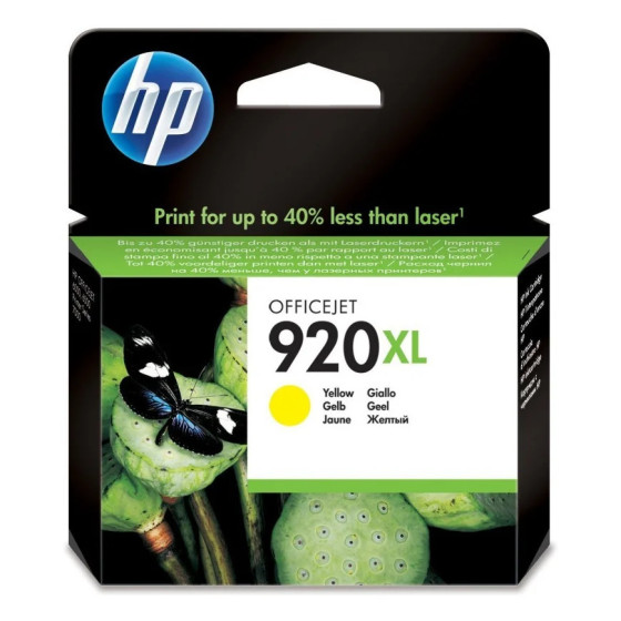 HP 920XL JAUNE - CARTOUCHE D'ENCRE GRANDE CAPACITÉ HP D'ORIGINE (CD974AE)