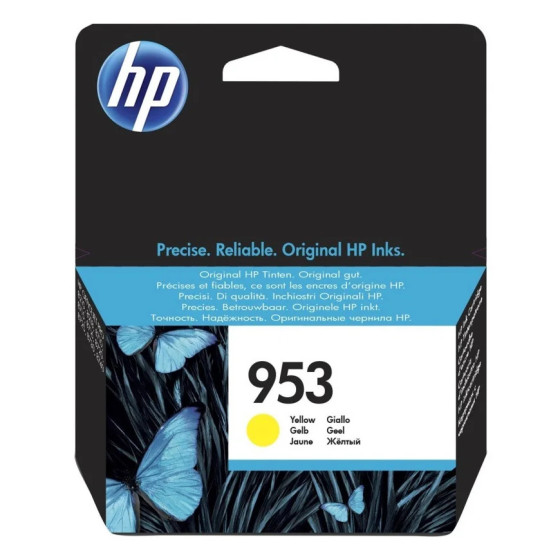 HP 953 JAUNE - CARTOUCHE D'ENCRE HP D'ORIGINE (F6U14AE)