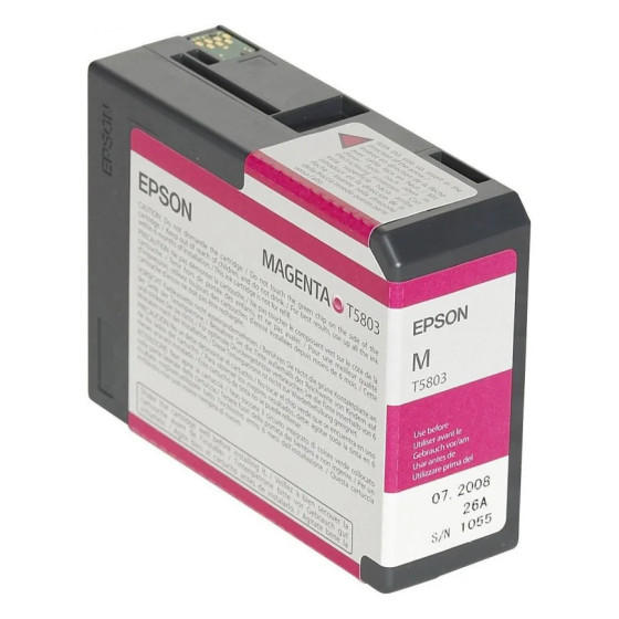 EPSON SP 3800 T5803 ENCRE PIGMENT MAGENTA (80ML) - CARTOUCHE D'ENCRE EPSON D'ORIGINE (C13T580300)