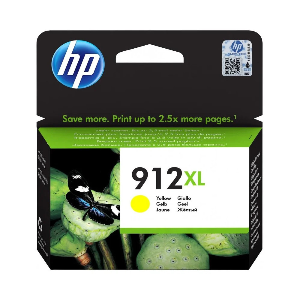 HP 912XL JAUNE - CARTOUCHE D'ENCRE GRANDE CAPACITÉ HP D'ORIGINE (3YL83AE)
