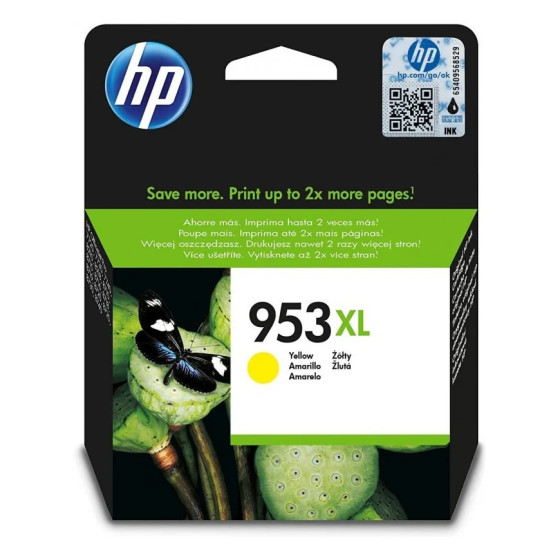 HP 953XL JAUNE - CARTOUCHE D'ENCRE GRANDE CAPACITÉ HP D'ORIGINE (F6U18AE)