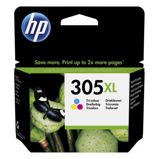 HP 305XL TROIS COULEURS - CARTOUCHE D'ENCRE GRANDE CAPACITÉ HP D'ORIGINE (3YM63AE)