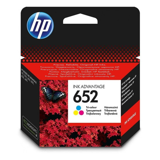 HP 652 TROIS COULEURS - CARTOUCHE D'ENCRE HP D'ORIGINE (F6V24AE)