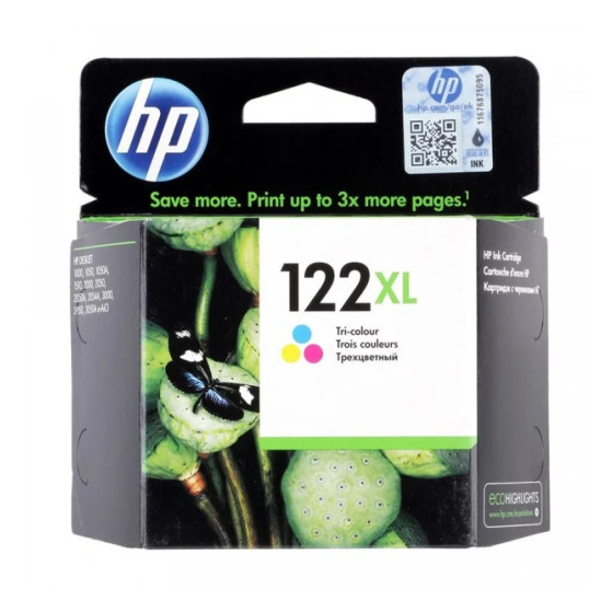 HP 122XL TROIS COULEURS - CARTOUCHE D'ENCRE GRANDE CAPACITÉ HP D'ORIGINE (CH564HE)