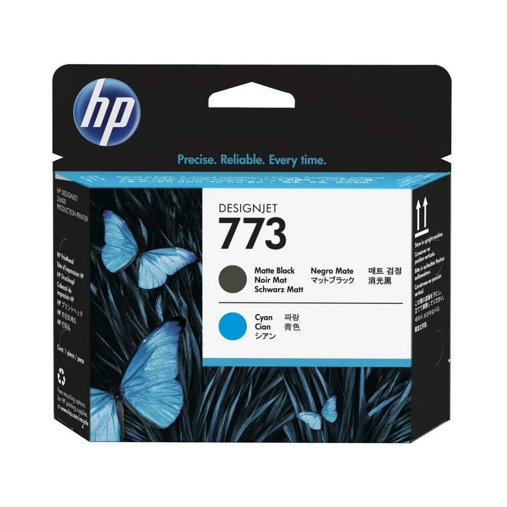 HP 773 NOIR MAT/CYAN - CARTOUCHE D'ENCRE HP D'ORIGINE (C1Q20A)