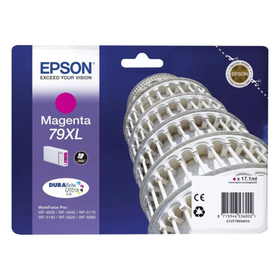 EPSON 79XL MAGENTA - CARTOUCHE D'ENCRE EPSON "TOUR DE PISE" D'ORIGINE (C13T79034010)