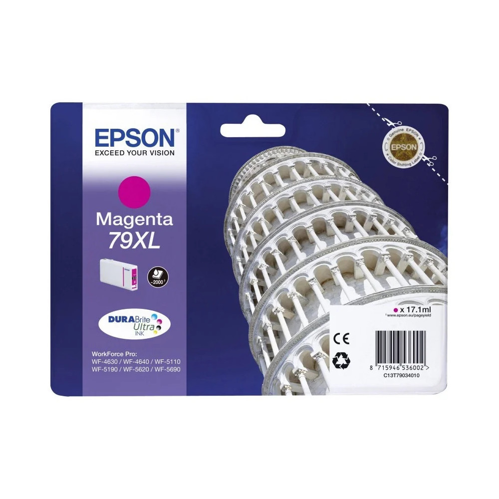 EPSON 79XL MAGENTA - CARTOUCHE D'ENCRE EPSON "TOUR DE PISE" D'ORIGINE (C13T79034010)