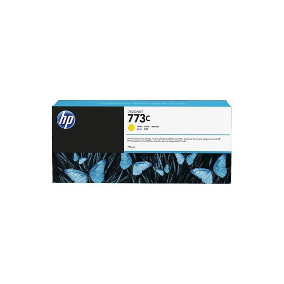 HP 773C JAUNE - CARTOUCHE D'ENCRE HP D'ORIGINE (C1Q40A)