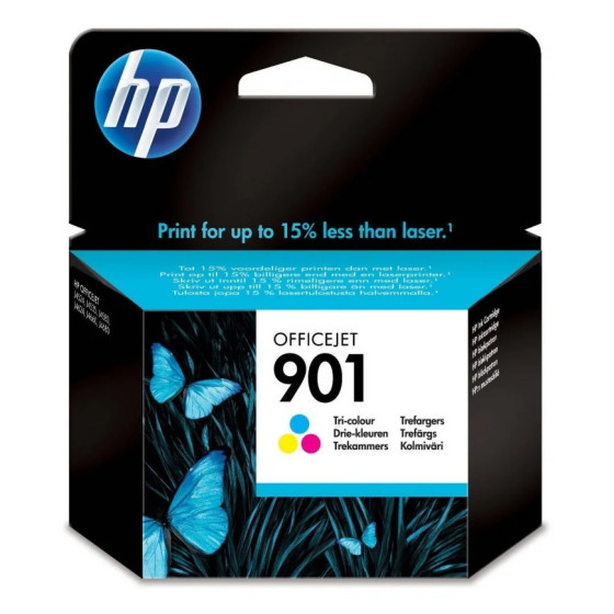 HP 901 TROIS COULEURS - CARTOUCHE D'ENCRE HP D'ORIGINE (CC656AE)