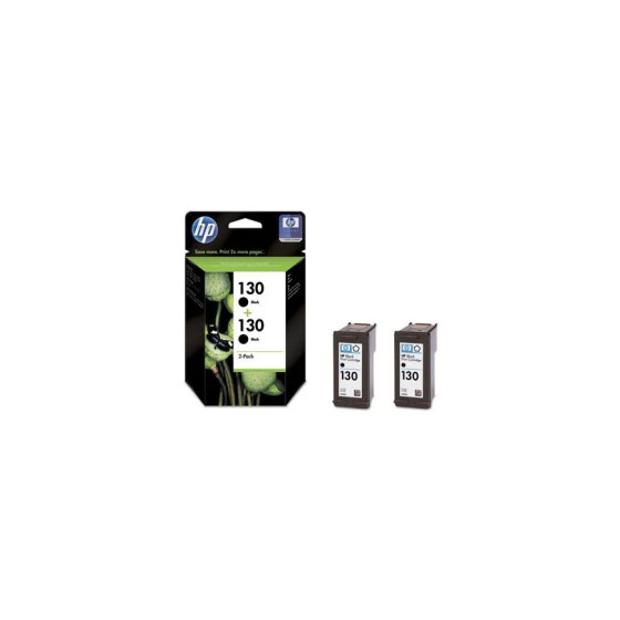 HP 130 NOIR - PACK DE 2 CARTOUCHES D'ENCRE HP D'ORIGINE (C9504HE)