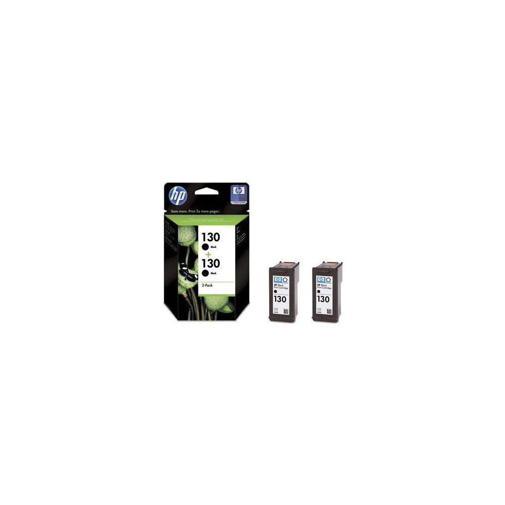 HP 130 NOIR - PACK DE 2 CARTOUCHES D'ENCRE HP D'ORIGINE (C9504HE)