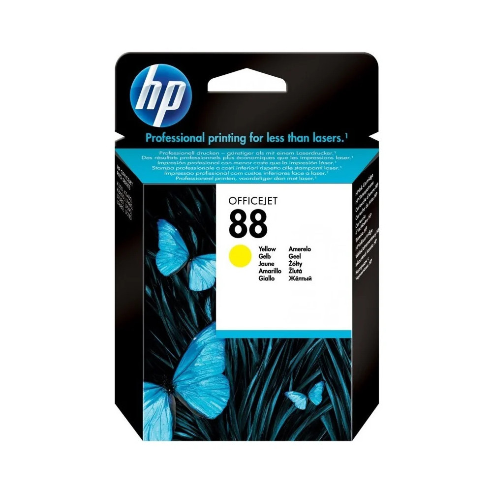 HP 88 JAUNE - CARTOUCHE D'ENCRE HP D'ORIGINE (C9388AE)